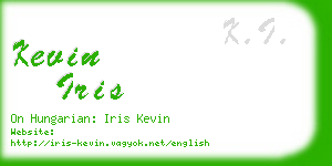 kevin iris business card